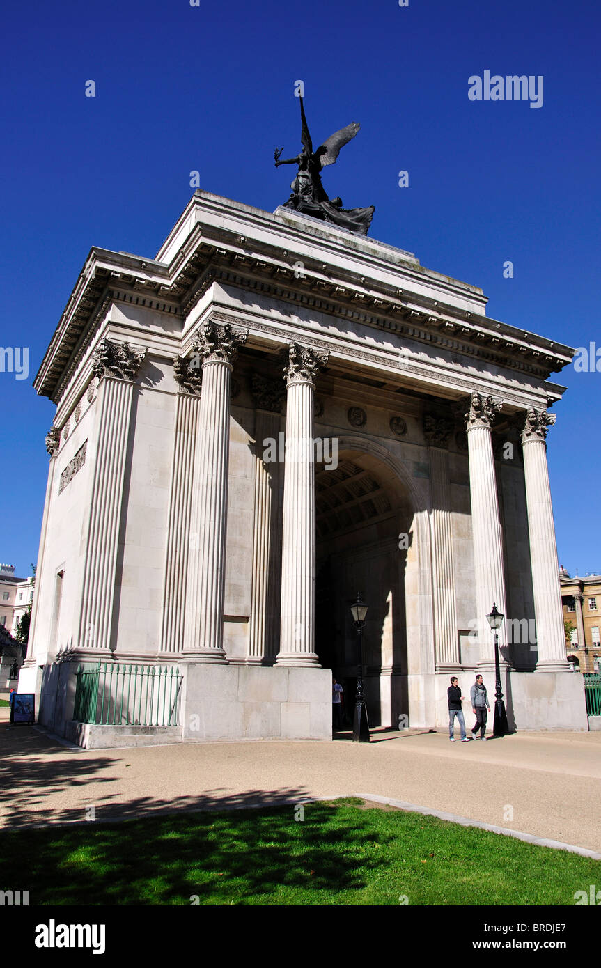 Wellington Arch, Hyde Park Corner, City of Westminster, Greater London, England, Vereinigtes Königreich Stockfoto