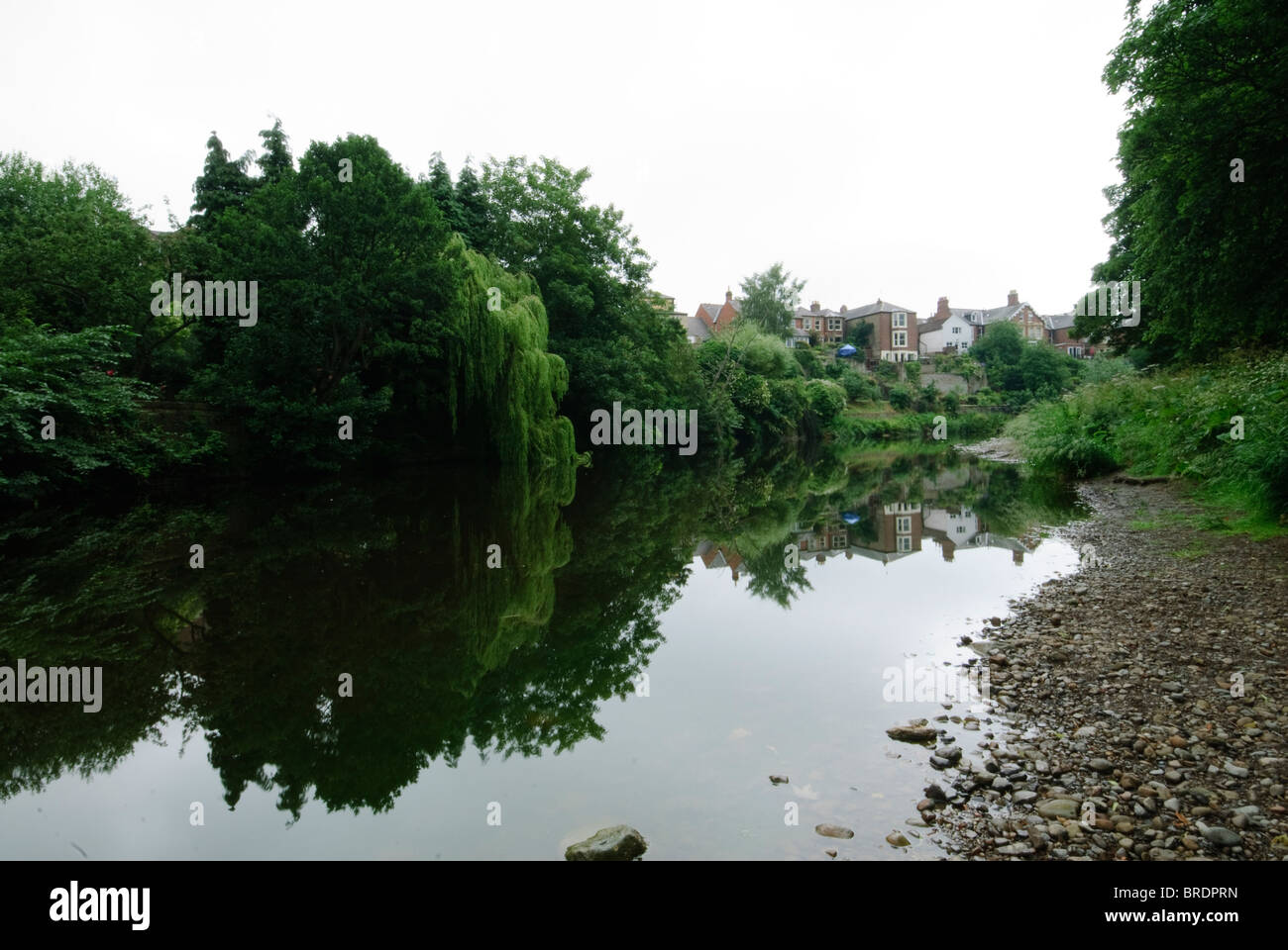 Morpeth und Fluß Wansbeck Stockfoto