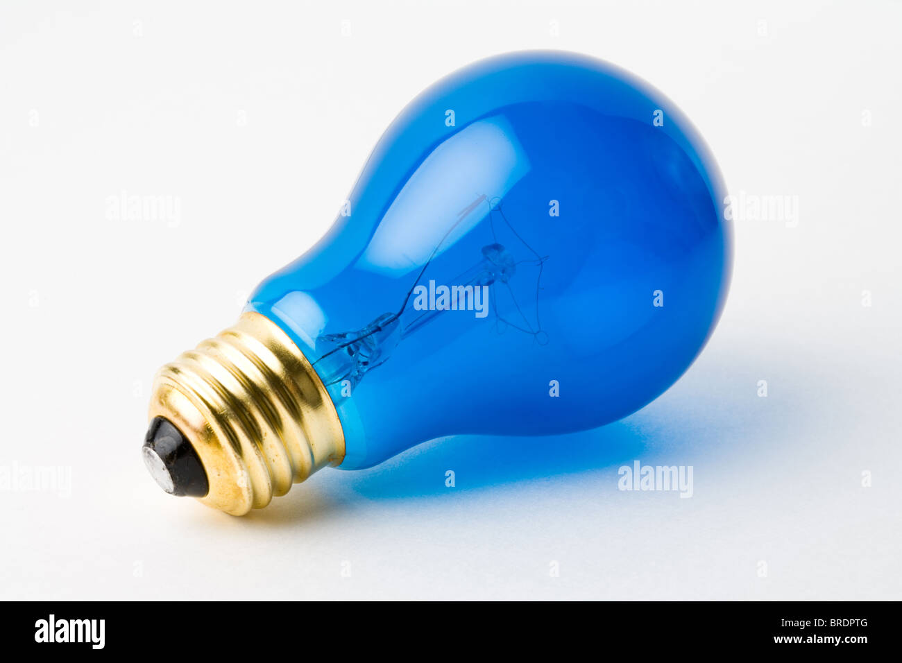 Blaue Glühbirne Nahaufnahme Schuss Stockfoto
