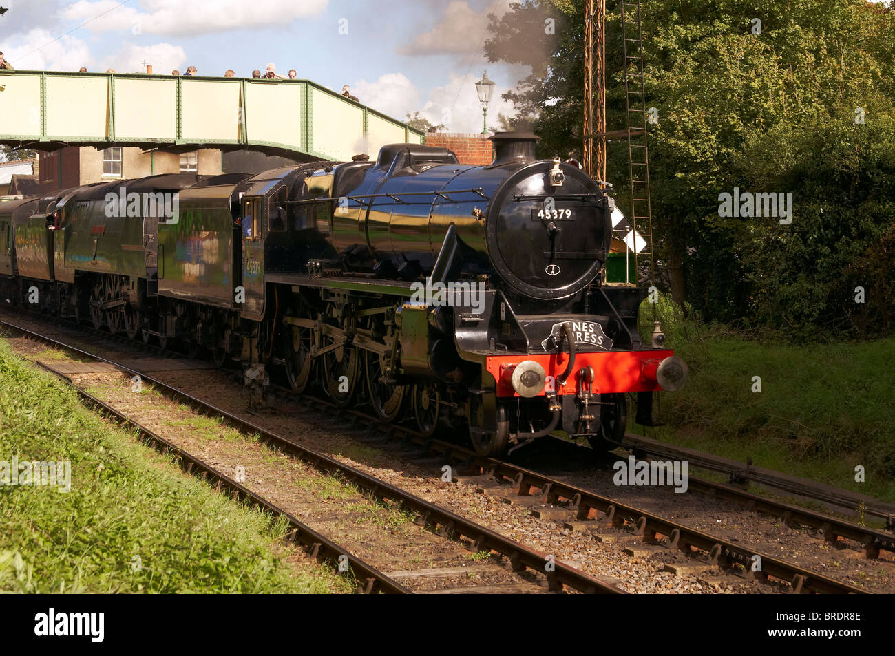 Dampfzüge auf der Mid-Hants Eisenbahn in Hampshire, England. aufgenommen im Herbst Gala im September 2010 Stockfoto