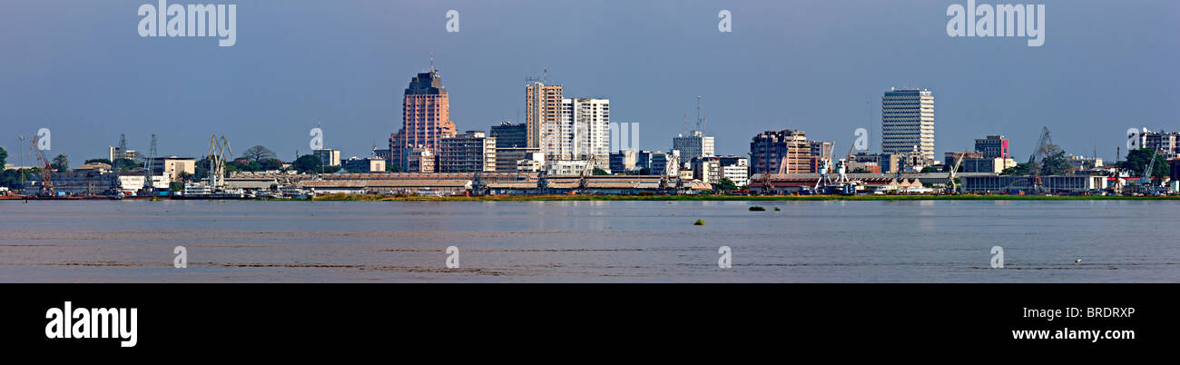 Skyline von Kinshasa, demokratische Republik Kongo, Afrika Stockfoto