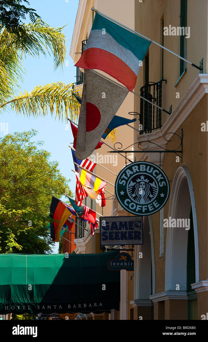 Geben Sie Straße Santa Barbara Stockfoto