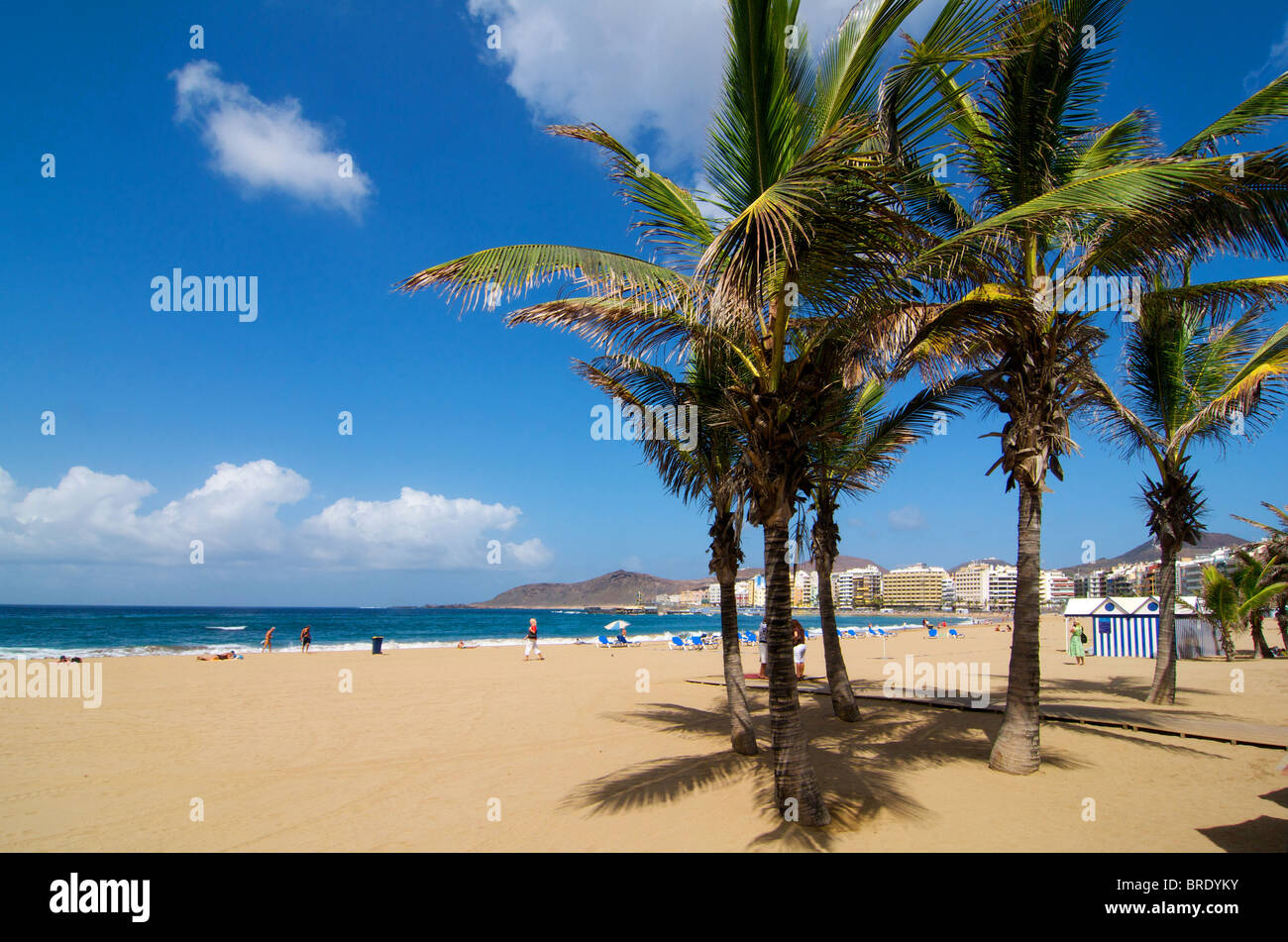 Playa Canteras in Las Palmas, Gran Canaria, Kanarische Inseln, Spanien Stockfoto