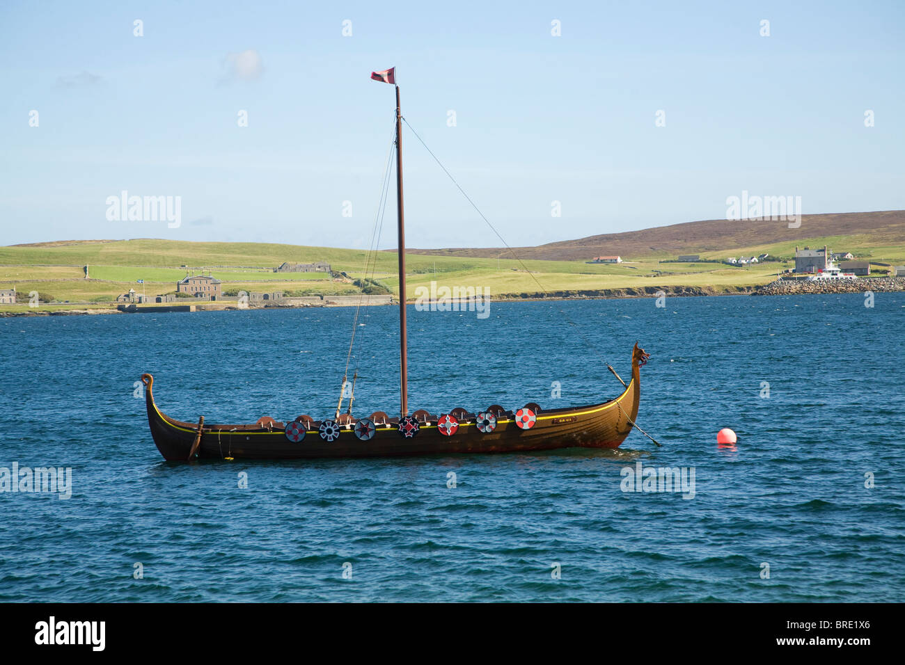 Viking Longboat in Bressay Ton, Lerwick, Shetland Islands, Schottland Stockfoto