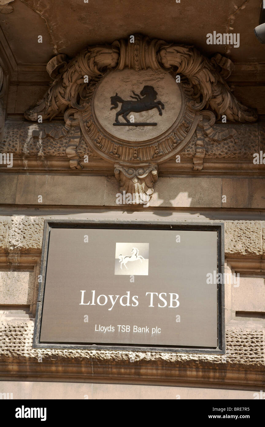 Lloyds TSB Logo in Wand Stockfoto