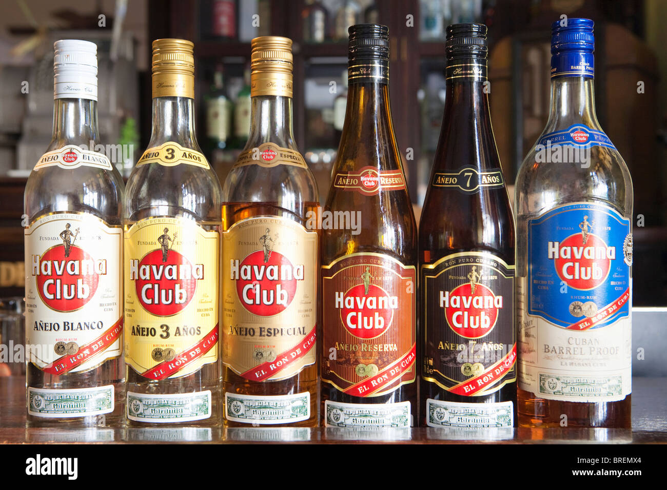 HABANA VIEJA: BAR HAVANA CLUB Stockfoto