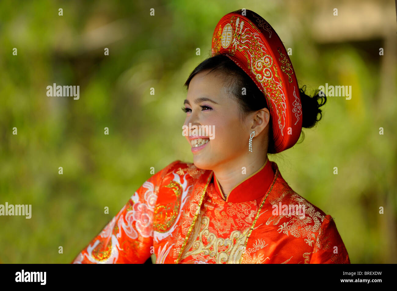 Vietnamesische Braut, Hanoi, Vietnam, Südostasien Stockfoto