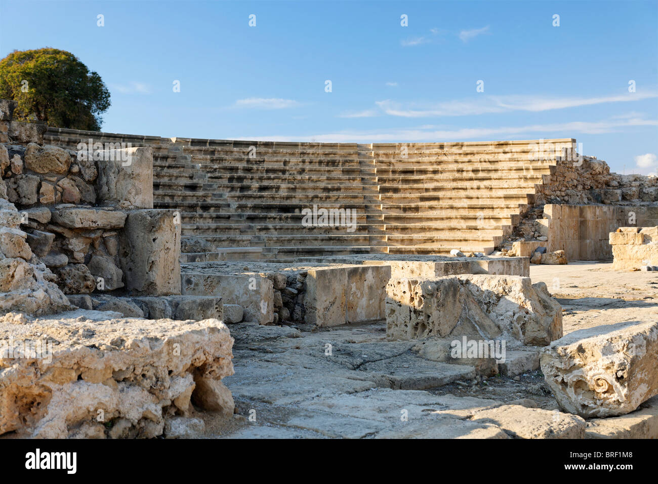 Antike römische Amphitheater, UNESCO-Weltkulturerbe, Kato, Paphos, Paphos, Zypern, Europa Stockfoto