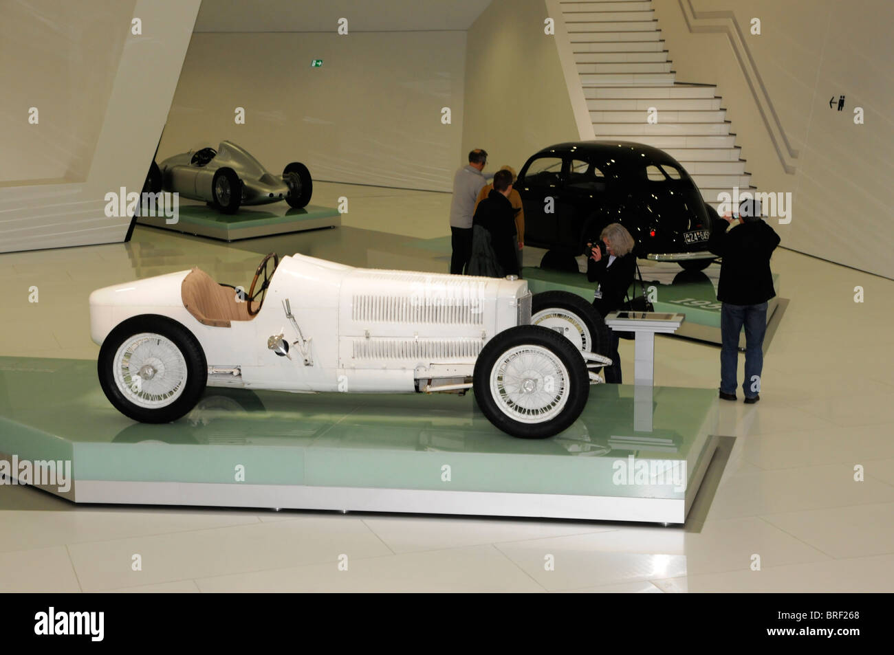 Mercedes Monza 2-Liter-Rennwagen, leihweise, neue Porsche Museum, Stuttgart, Baden-Württemberg, Deutschland, Europa Stockfoto