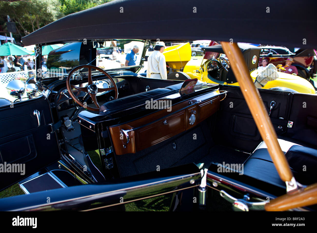 Das Innere des ein 1930 Lincoln L Sport Phaeton in 2010 Eisenstein Concours D'elegance Stockfoto