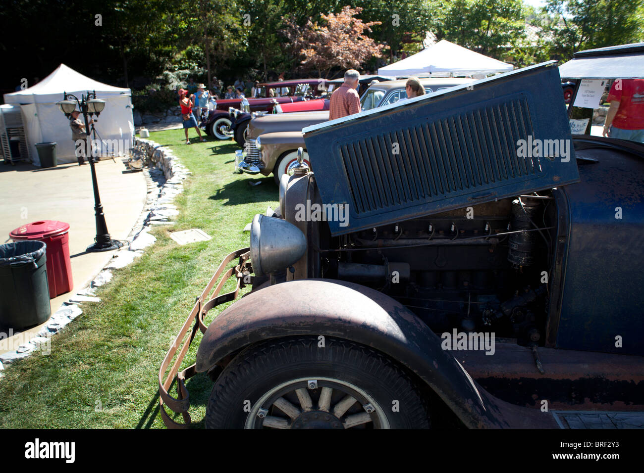 Ein 1927 Hudson Super Six Coach bei 2010 Eisenstein Concours d ' Elegance Stockfoto