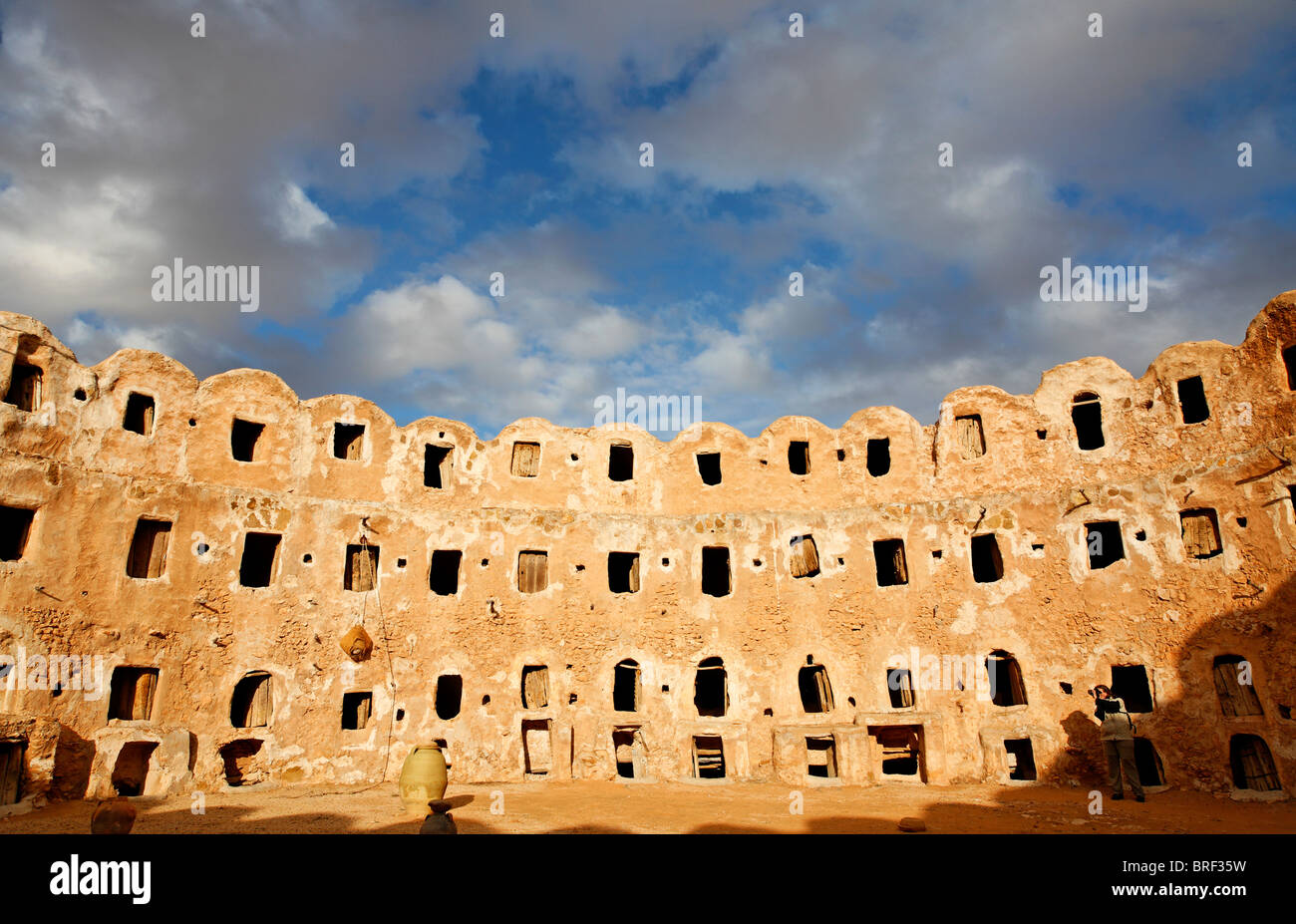 Die befestigte Korn lagern Qasr Al Haj, Libyen Stockfoto