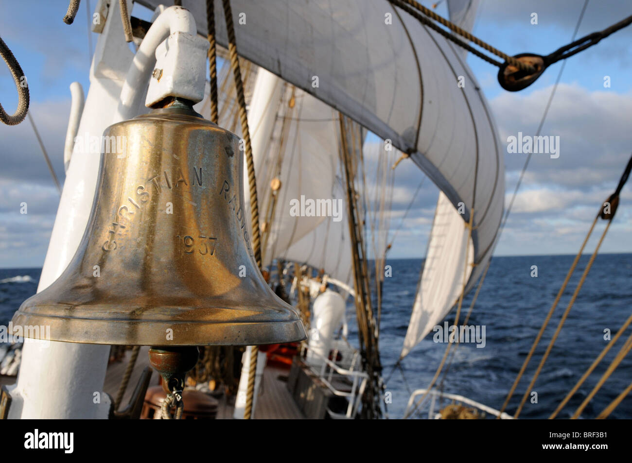 Tall Ships Race 2010 zwischen Kristiansand und Hartlepool an Bord der Christian Radich Stockfoto