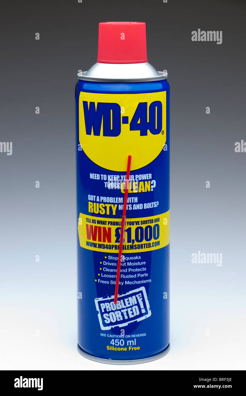 450 ml Dose WD-40 Spray Schmierung Flüssigkeit Stockfoto