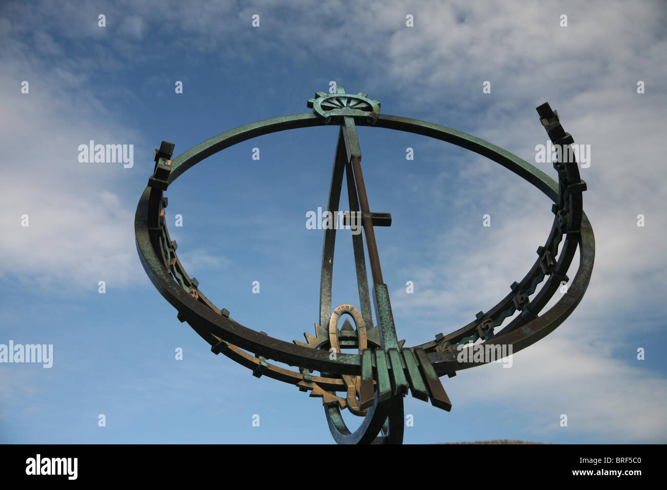 Sonnenuhr Vigeland-Park Oslo Stockfoto