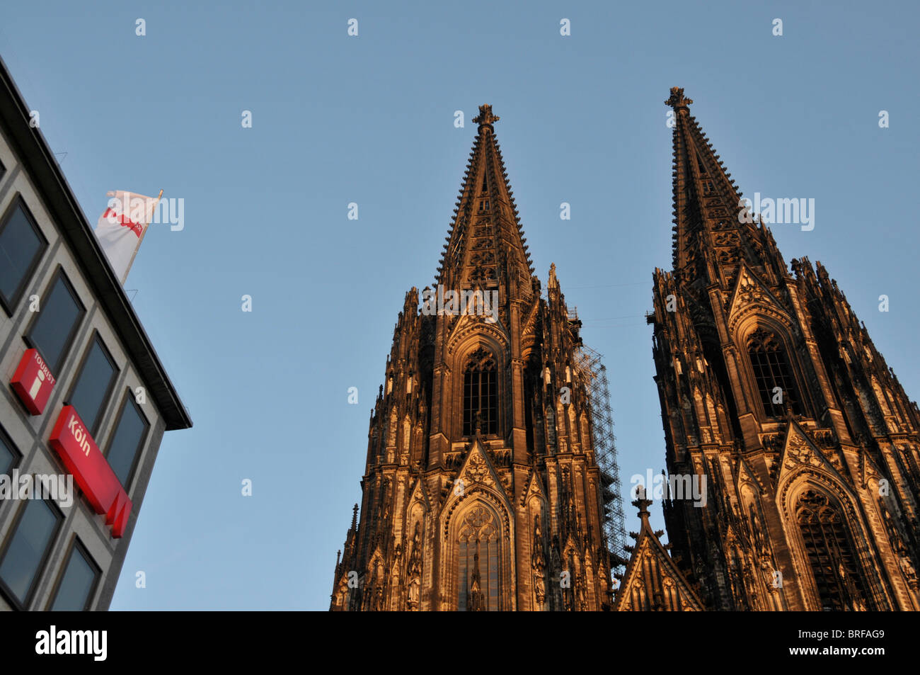 Westfassade des Kölner Dom, Köln, Nordrhein-Westfalen, Deutschland, Europa Stockfoto