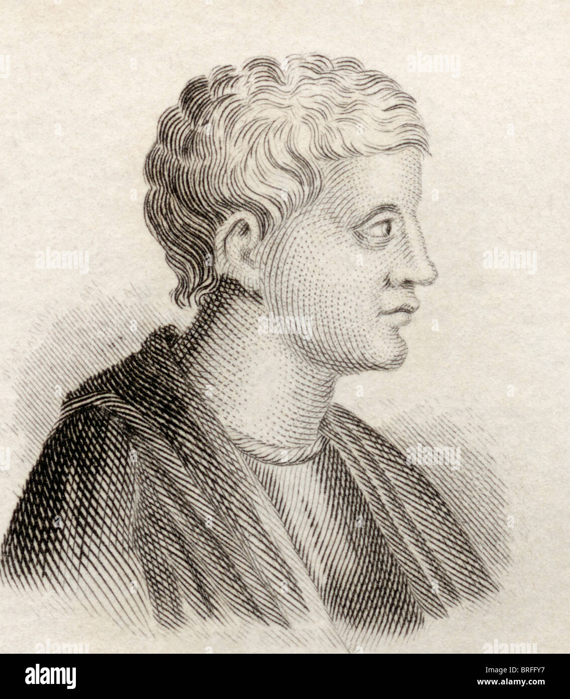 Quintus Cocles Flaccus, 65 v. Chr. bis 8 BC. Römische Lyriker. Stockfoto