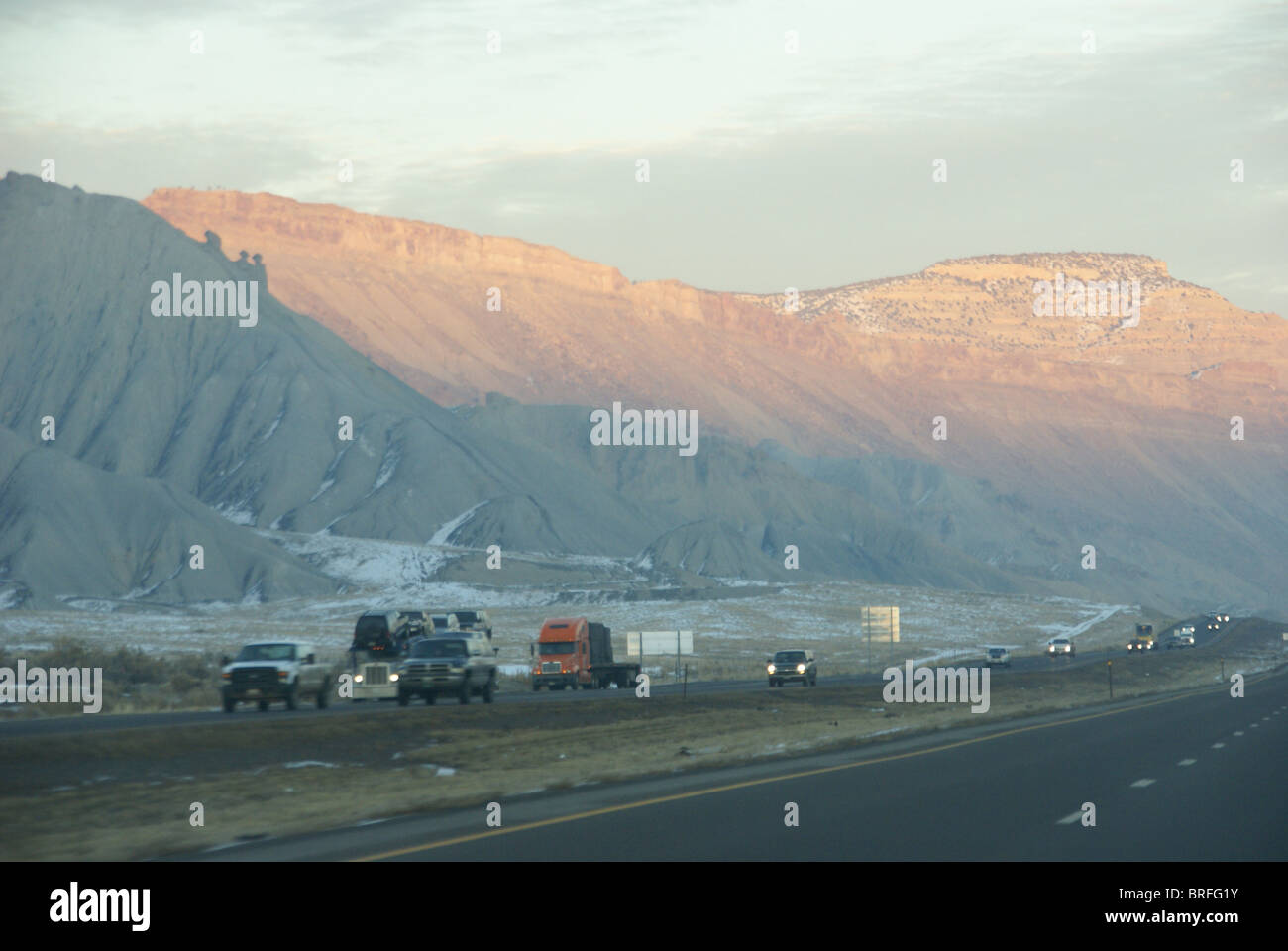 Buchen Sie Klippen, am frühen Abend, Eastern Utah, Rocky Mountains Stockfoto