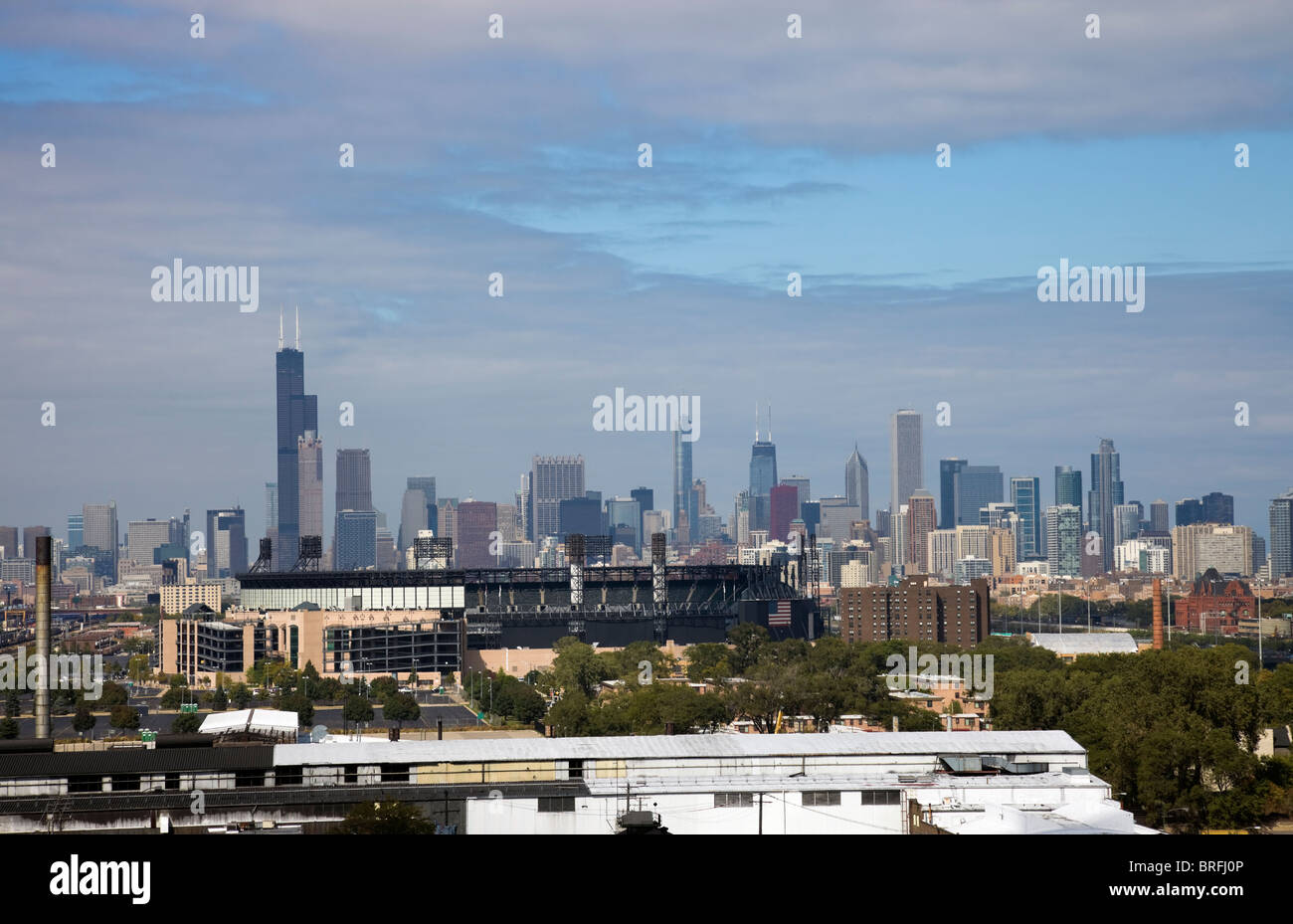 Downtown Chicago von Süden gesehen Stockfoto