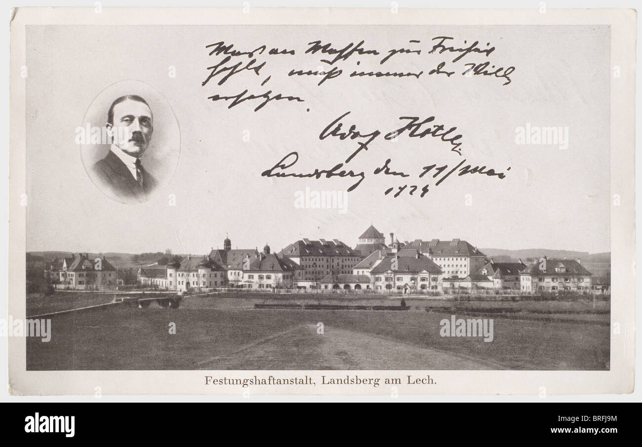 Artur Dinter - ein seltenes, frühes Autograph Hitlers auf einer ...
