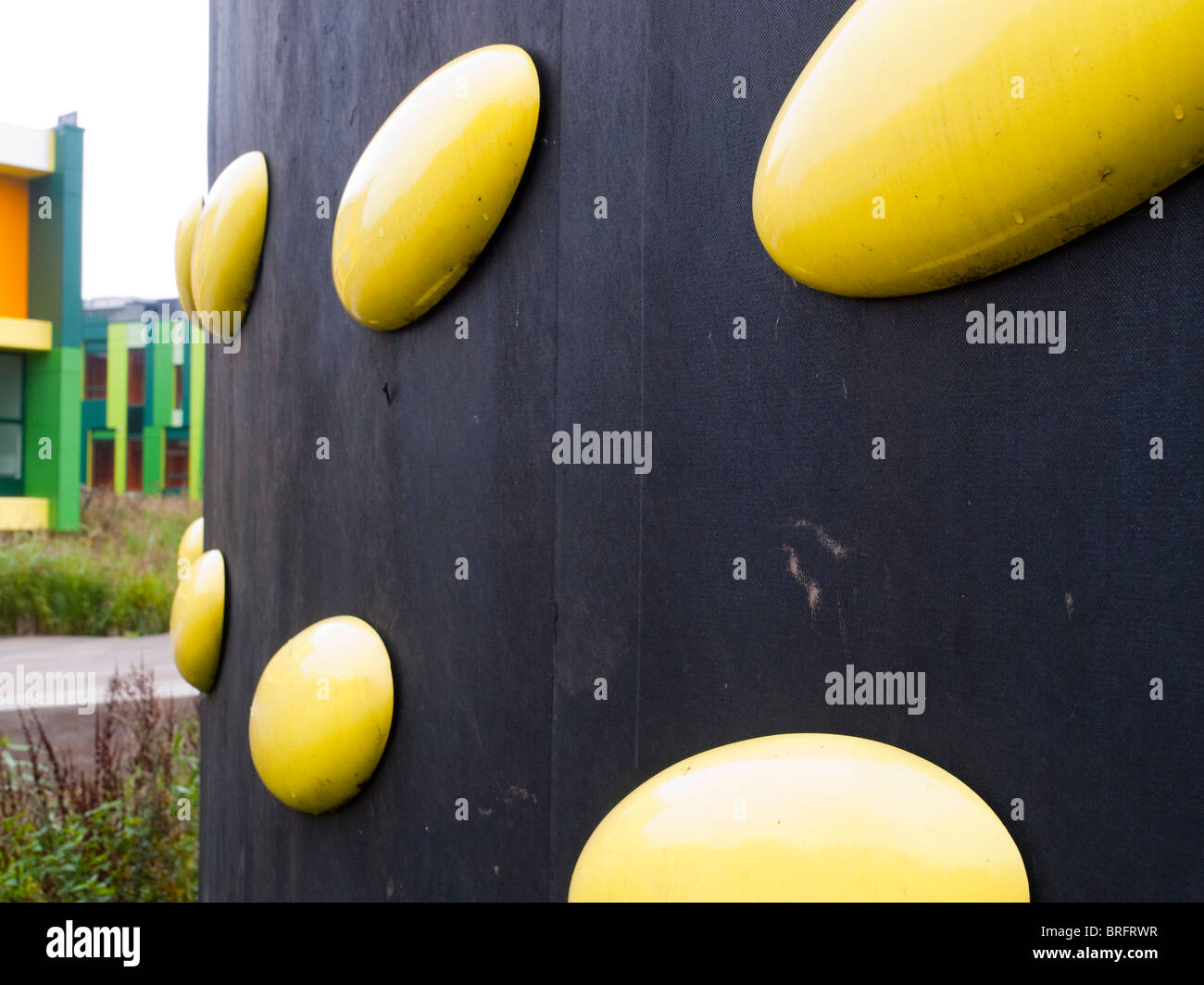 Nahaufnahme von der Biomasse-Kessel an der Nottingham Science Park Nottingham, Nottinghamshire, England UK Stockfoto