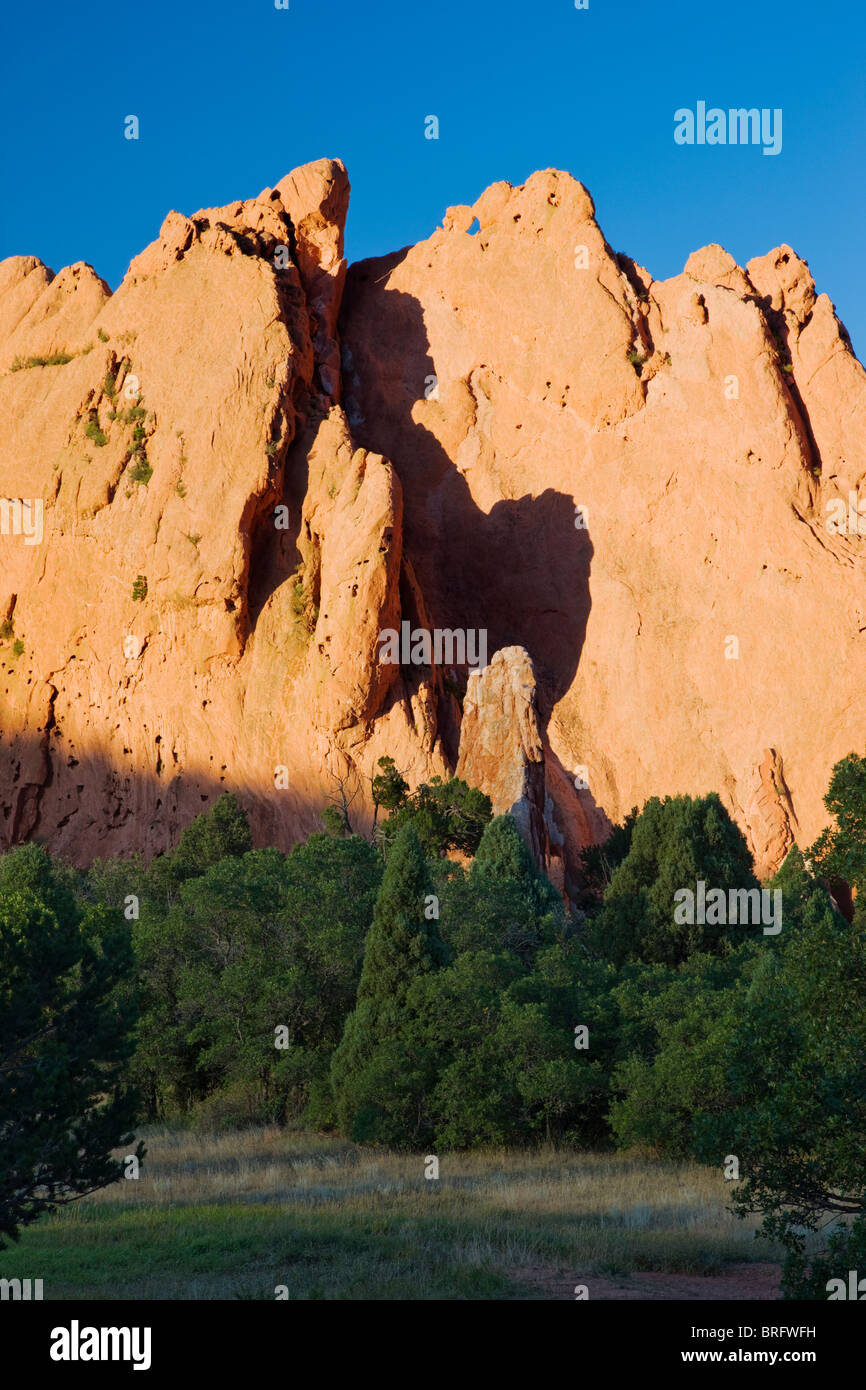 Nord-Gateway-Rock; Jahren der Erosion verlassen Sandstein-Formationen im Garten der Götter, Colorado Springs, Colorado, USA Stockfoto