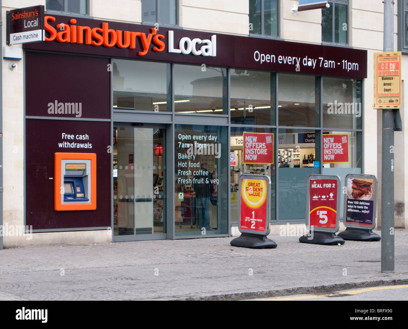 Sainsbury's Local shop Bristol Center Stockfoto