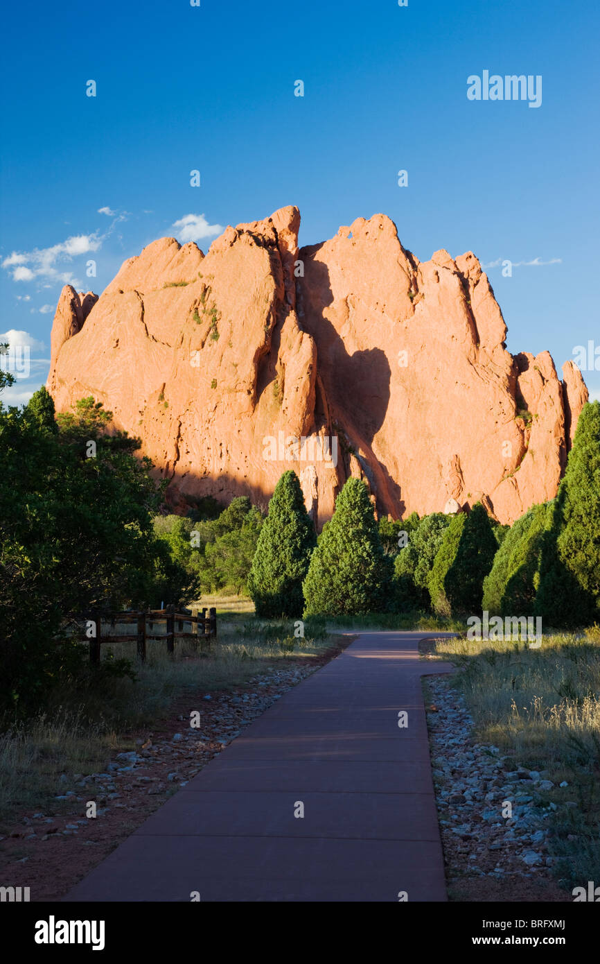 Nord-Gateway-Rock; Jahren der Erosion verlassen Sandstein-Formationen im Garten der Götter, Colorado Springs, Colorado, USA Stockfoto