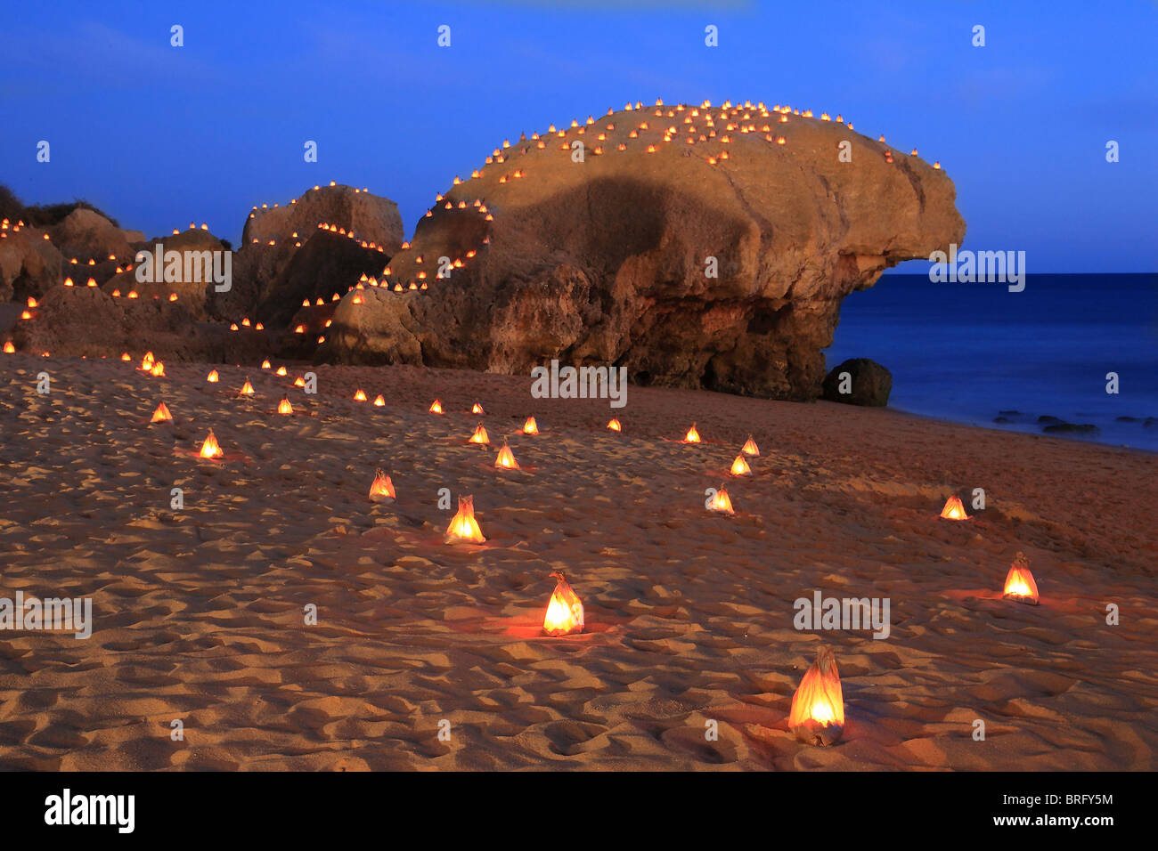 Praia de Gale Strand, Algarve, Portugal Stockfoto