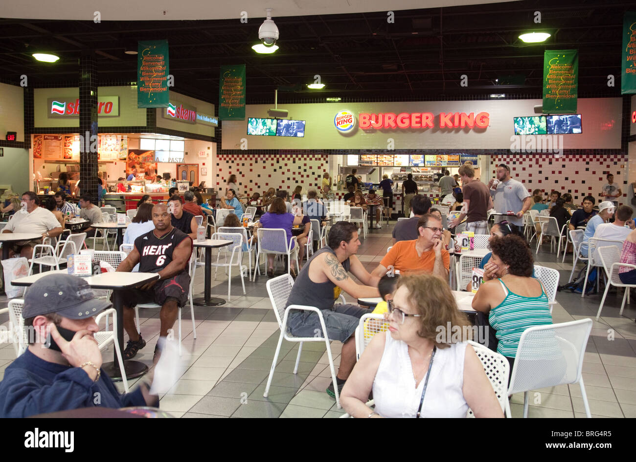 Leute Essen in Fast-Food Restaurants Las Vegas shopping-Mall, Las Vegas USA Stockfoto