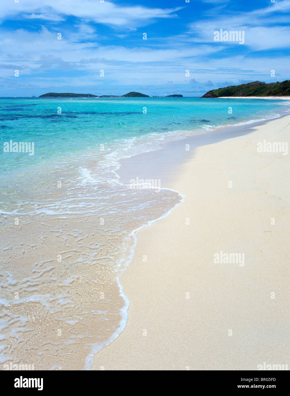 Einsamen Strand auf Mayreau, die Grenadinen, Karibik, West Indies Stockfoto