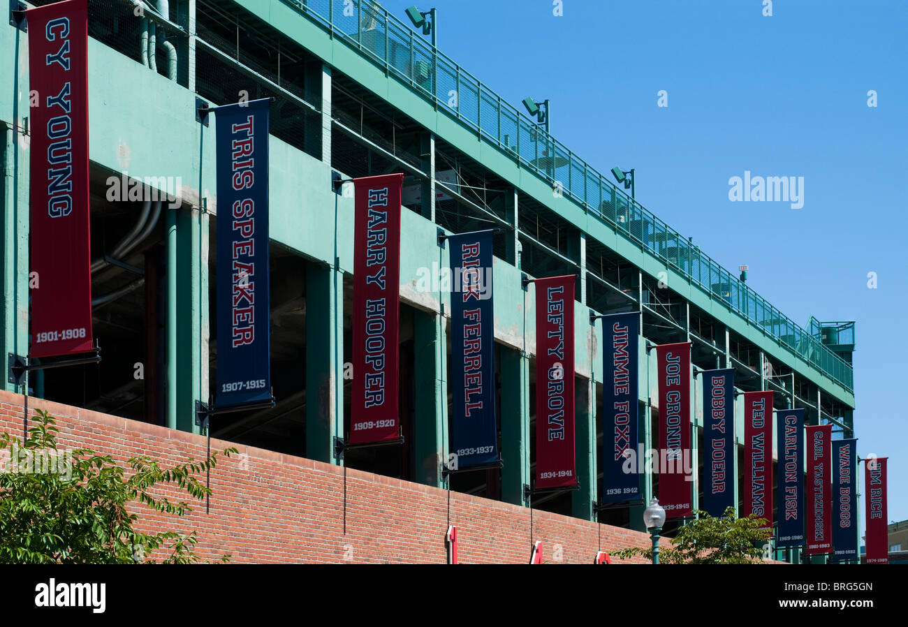 Exterieur der Fenway Park in Boston, Massachusetts. Stockfoto