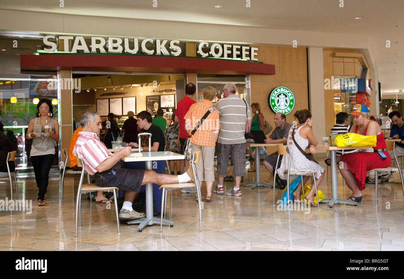 Starbucks Coffee Bar, der Fashion Show Mall, Las Vegas USA Stockfoto