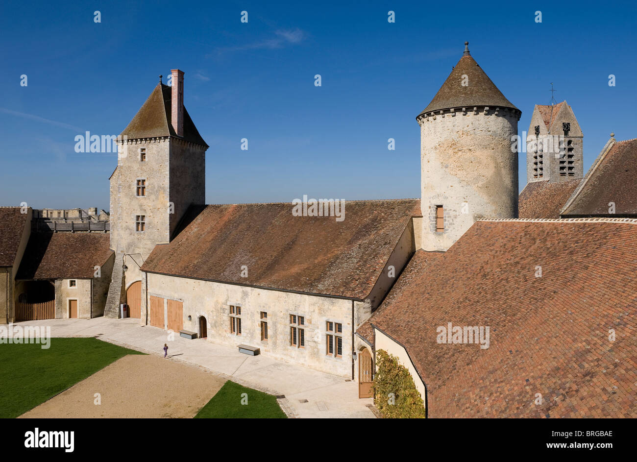 Blandy Les Tours Burg, Frankreich Stockfoto