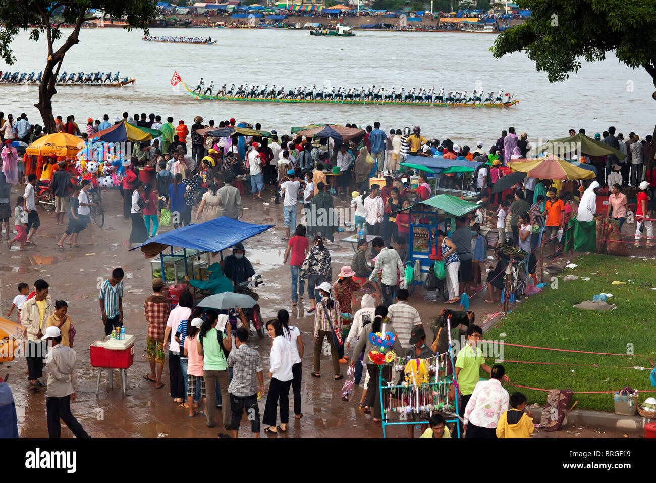 Menschen am Wasser-Festival, Phnom Penh, Kambodscha Stockfoto