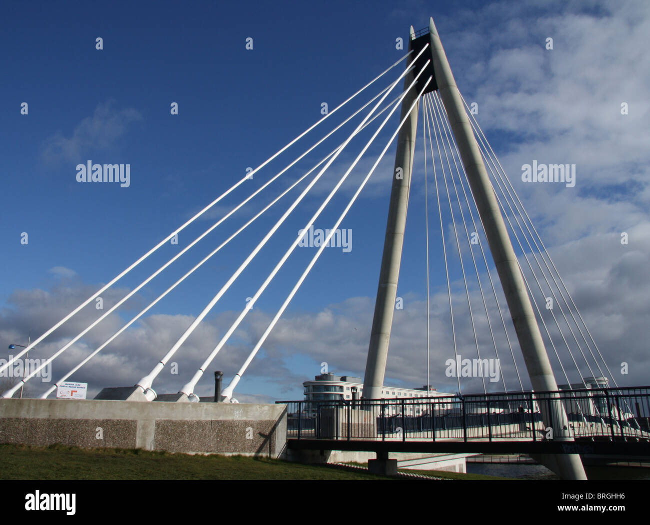 Teil der Marine Weg Brücke in Southport, Lancashire, UK. Stockfoto