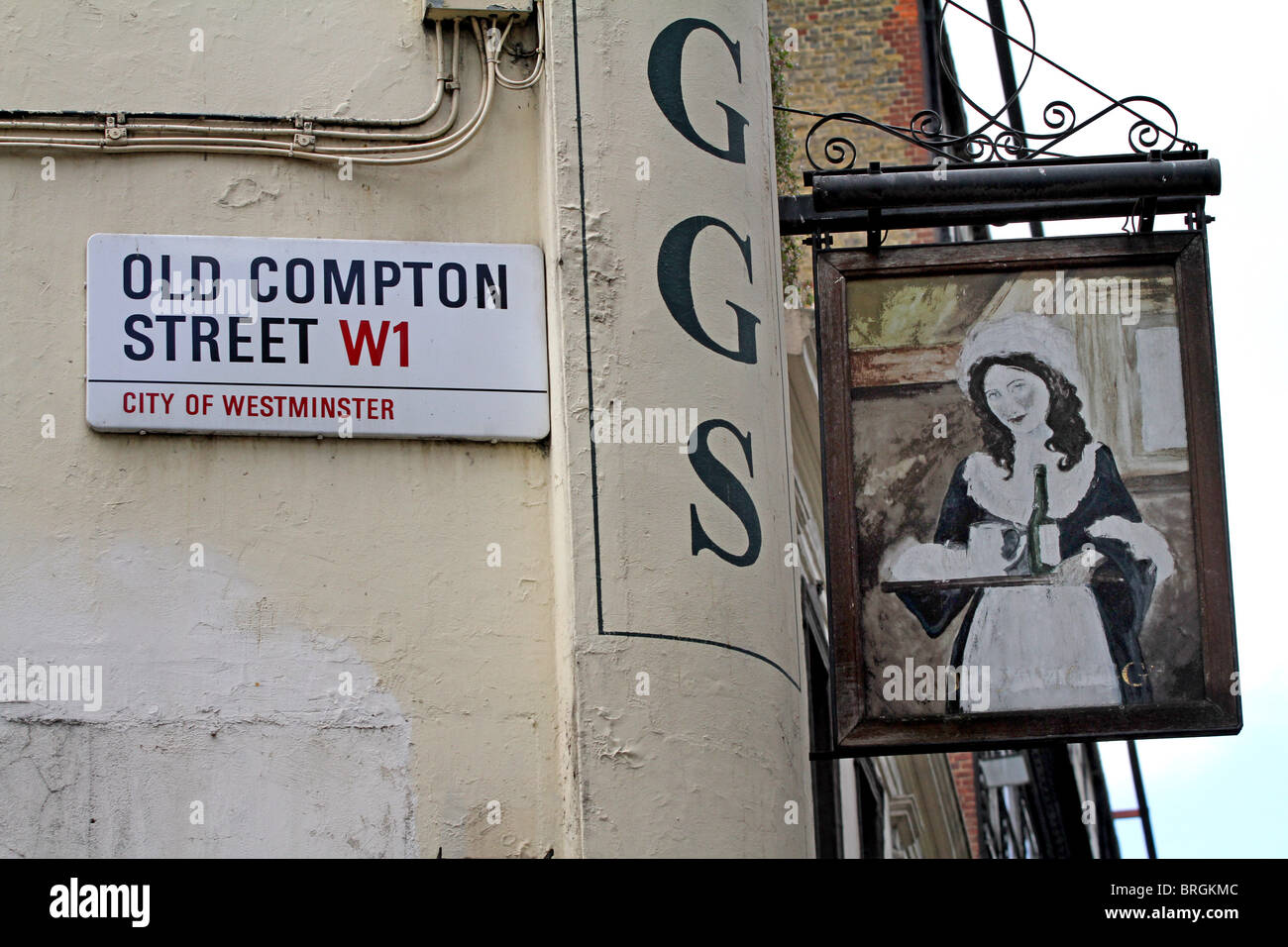 Molly Moggs Schwule Kneipe in Old Compton Street in Soho, London, England Stockfoto