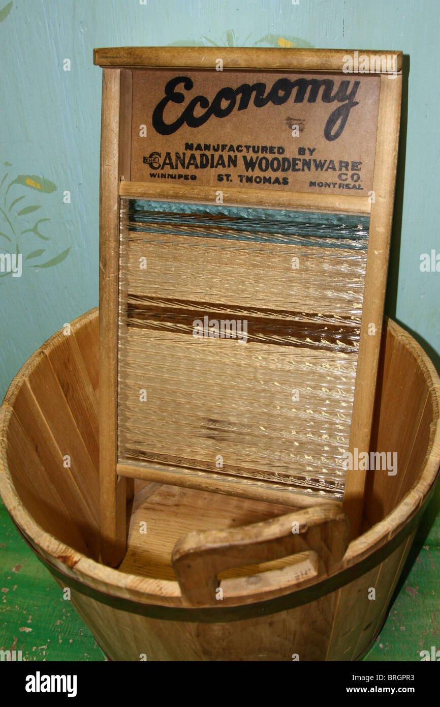 Vintage waschen board Stockfoto