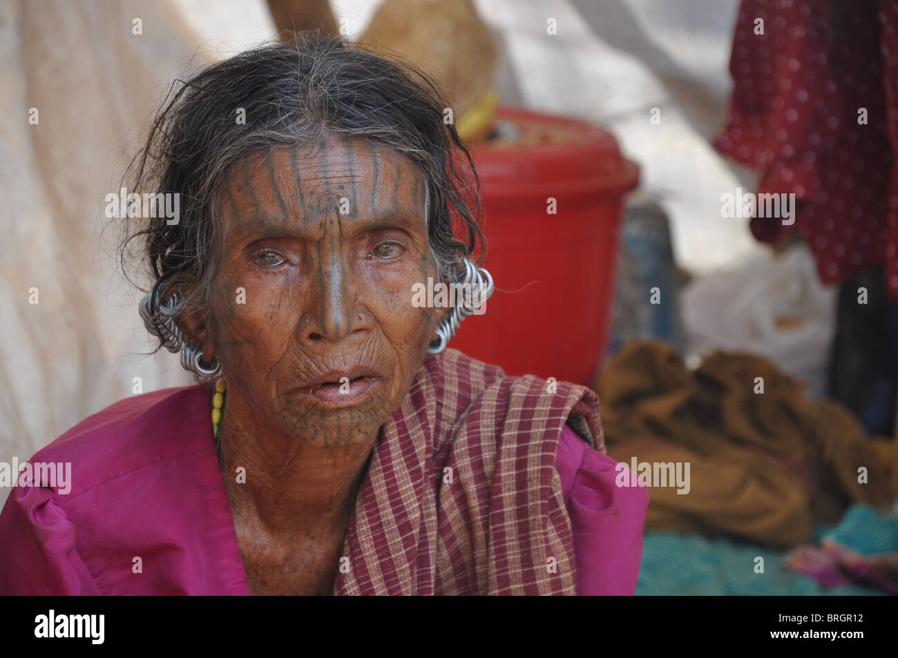 In Orissa, acht Monate nach dem Beginn der schlimmsten antichristlicher Gewalt seit Unabhängigkeit Indiens. Stockfoto