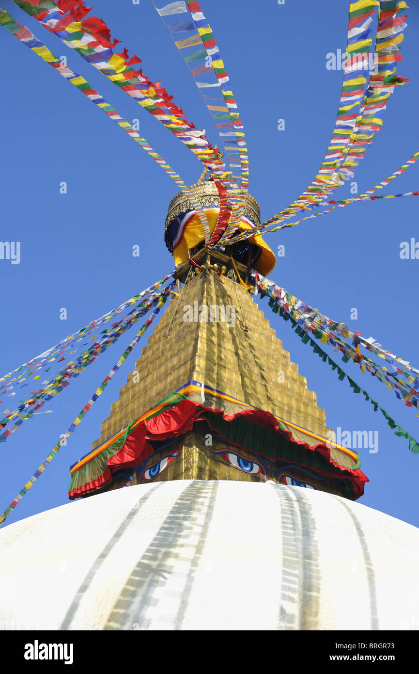 Bodhnath Stupa, Kathmandu, Nepal. Stockfoto