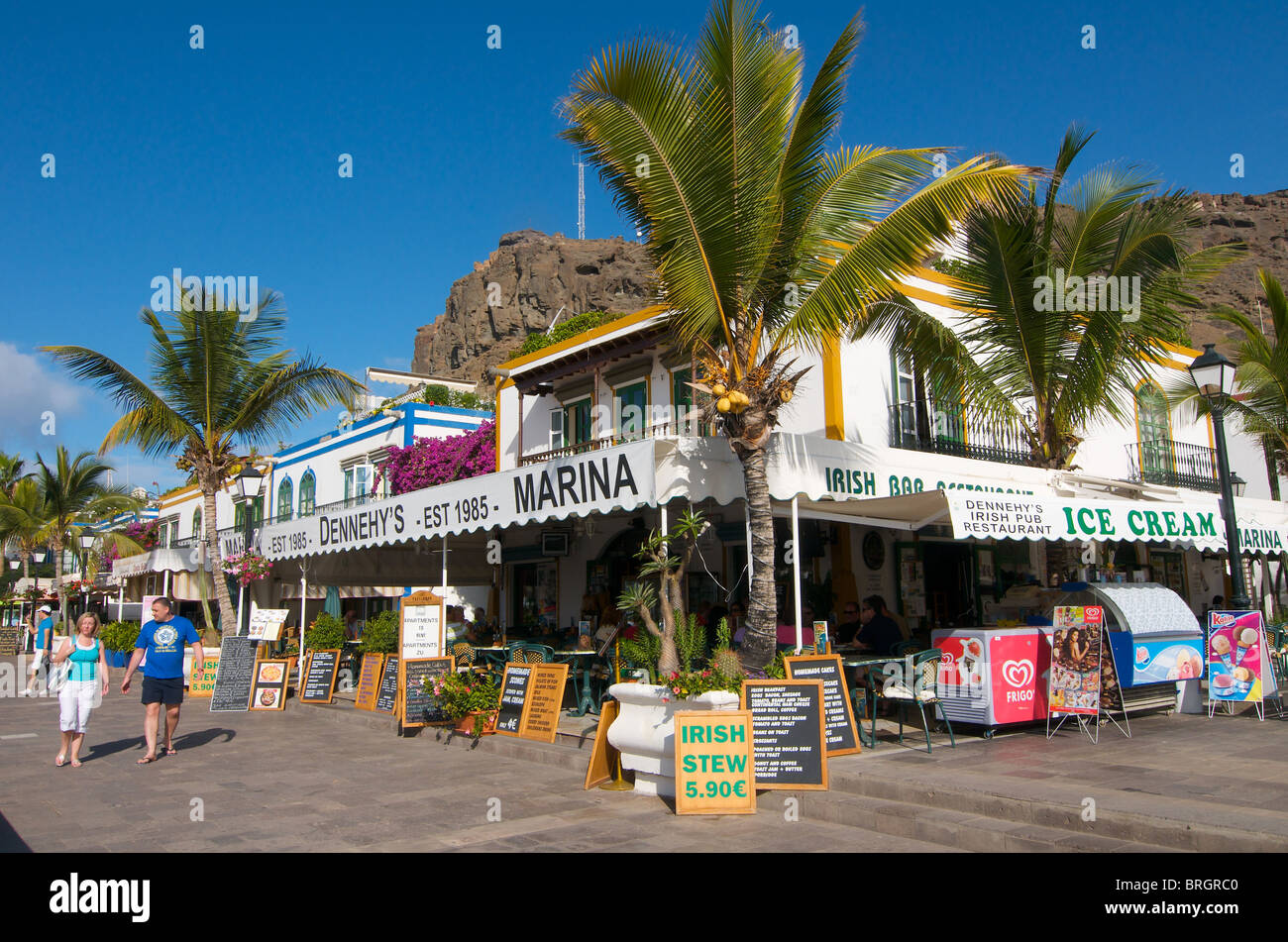 Straße Cafe in Las Palmas, Gran Canaria, Kanarische Inseln, Spanien Stockfoto