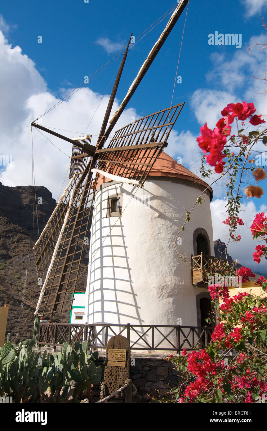 Windmühle, Gran Canaria, Kanarische Inseln, Spanien Stockfoto