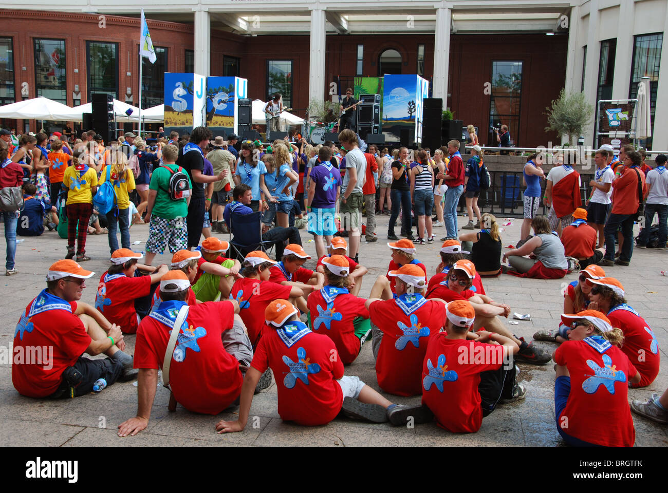 Internationaler Pfadfinder treffen in Roermond Niederlande, Sommer 2010 Stockfoto