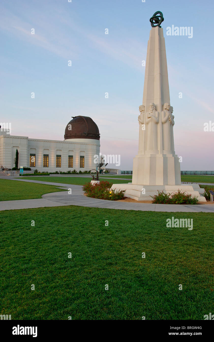 Griffith Park Observatory in Los Angeles County, Kalifornien. Diese Lage ist ein beliebtes Reiseziel für Touristen. Stockfoto