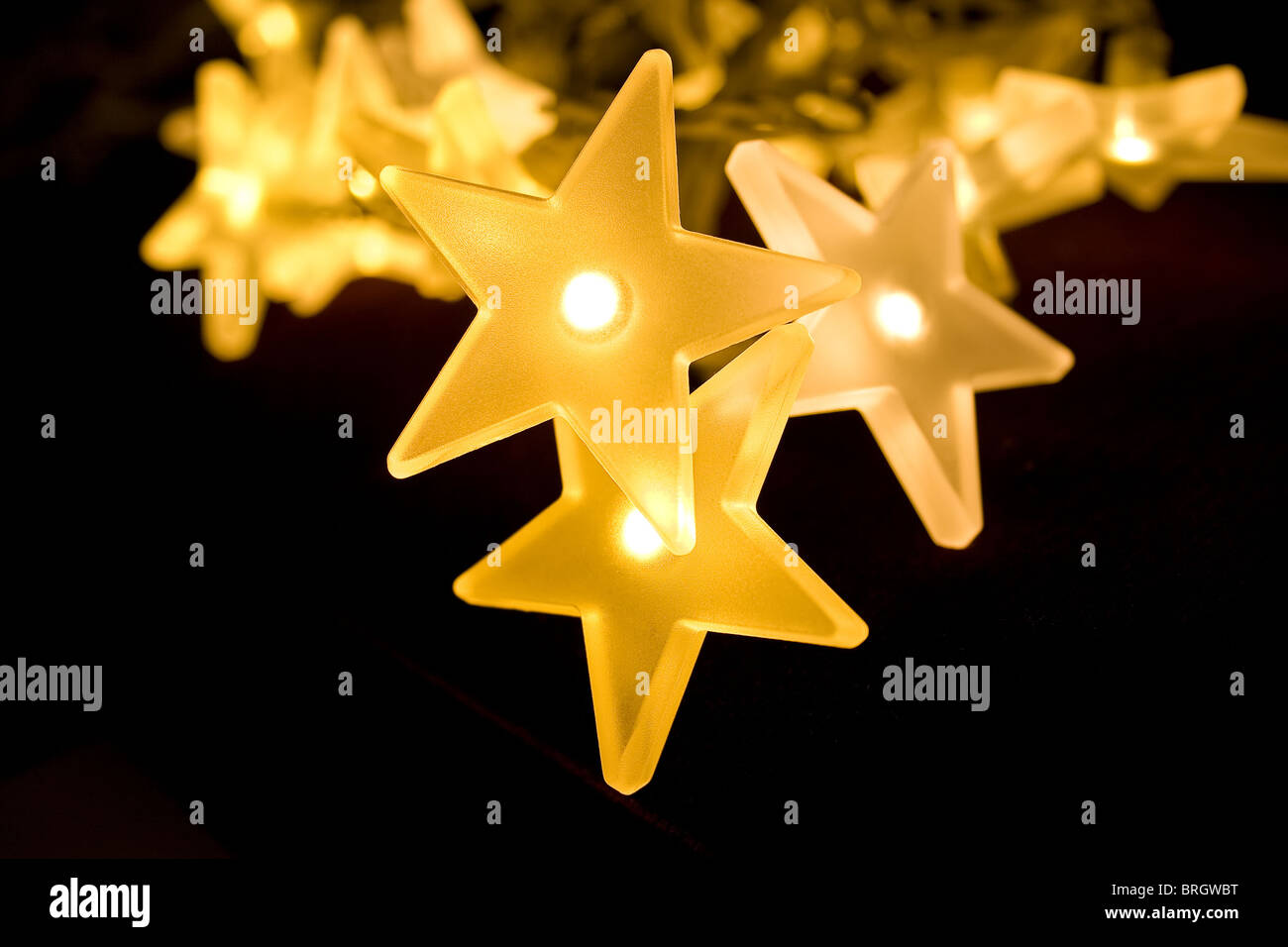 Weihnachten Sterne leuchten detail Stockfoto