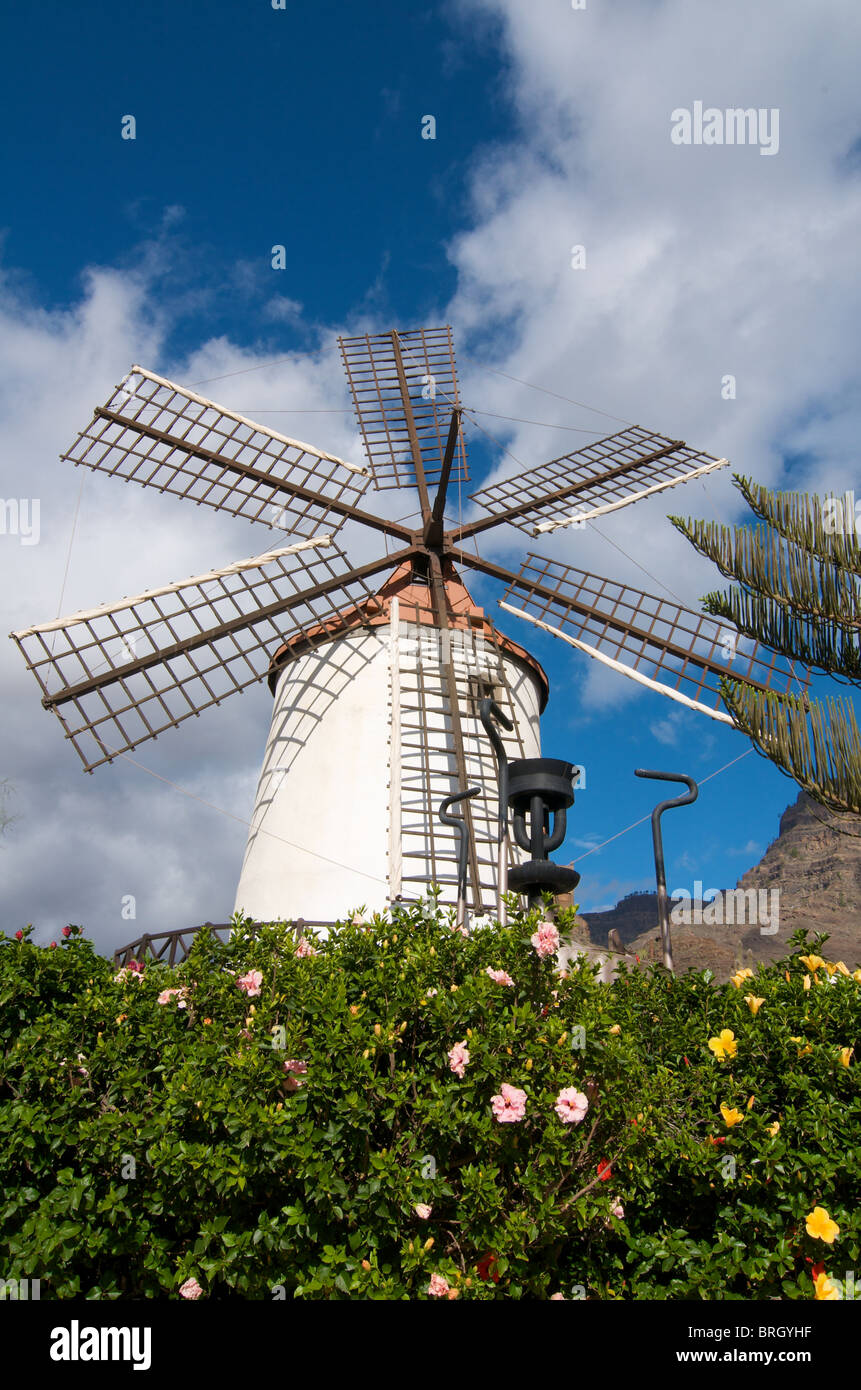 Windmühle, Gran Canaria, Kanarische Inseln, Spanien Stockfoto