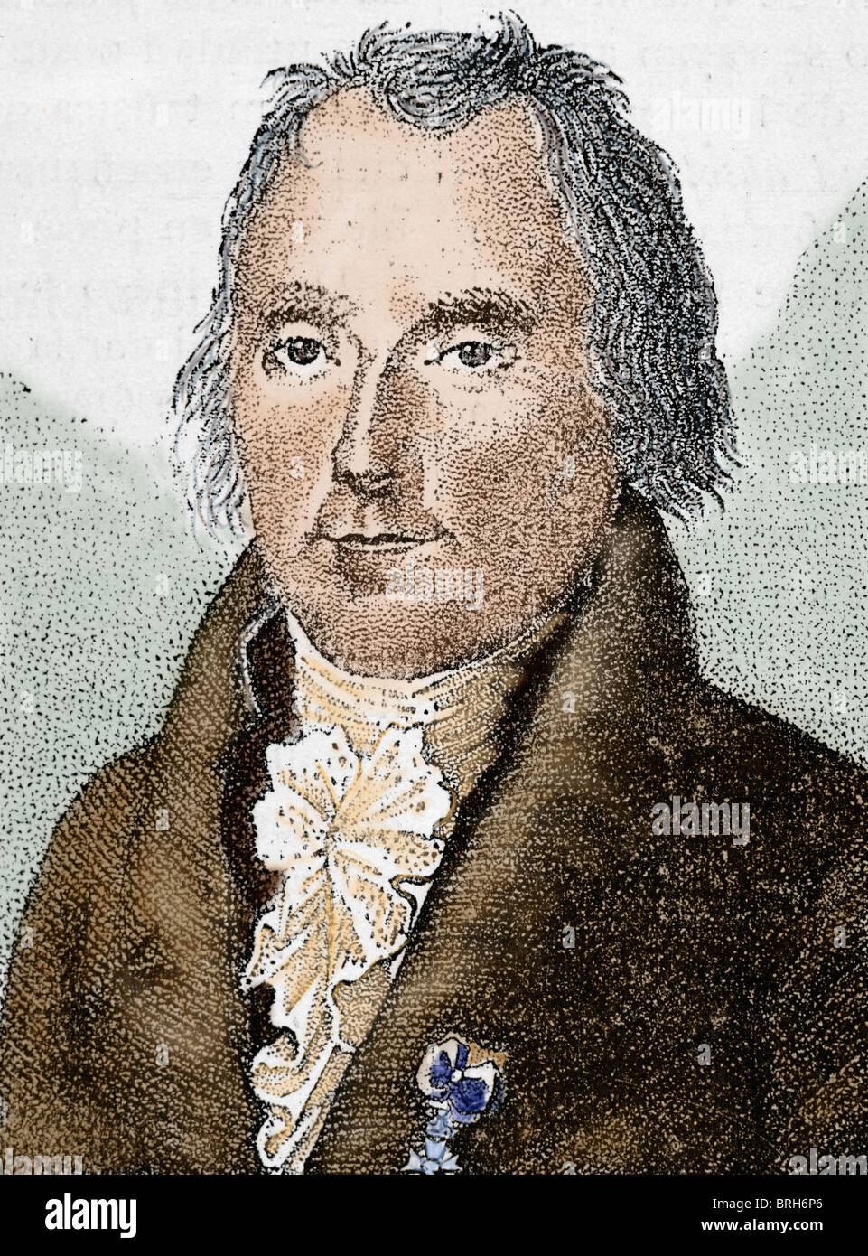 Laplace, Pierre Simon de (1749-1827). Französischer Mathematiker, Physiker und Astronom. Farbige Gravur. Stockfoto Laplace, Pierre Simon de (1749-1827). Französischer Mathematiker, Physiker und Astronom. Farbige Gravur. Stockfoto