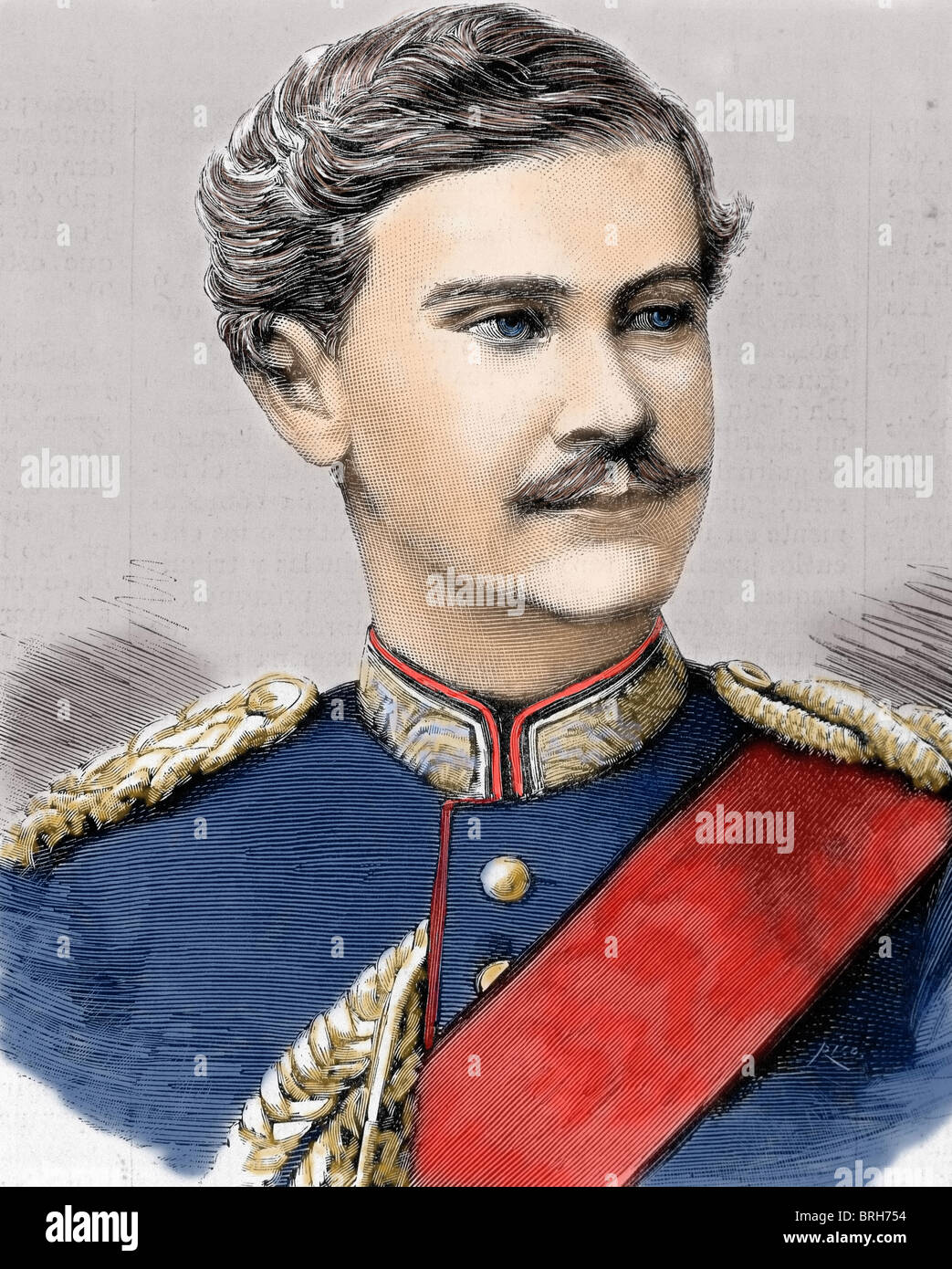 Otto ich (1848-1916). König von Bayern (1886-1913). Nachfolger von Louis II. (1886). 19. Jahrhundert farbigen Gravur. Stockfoto