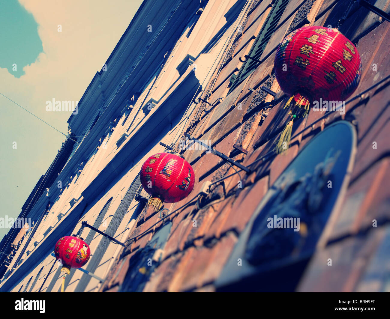 Außenansicht des ein chinesisches Restaurant in Rom, Italien. Stockfoto