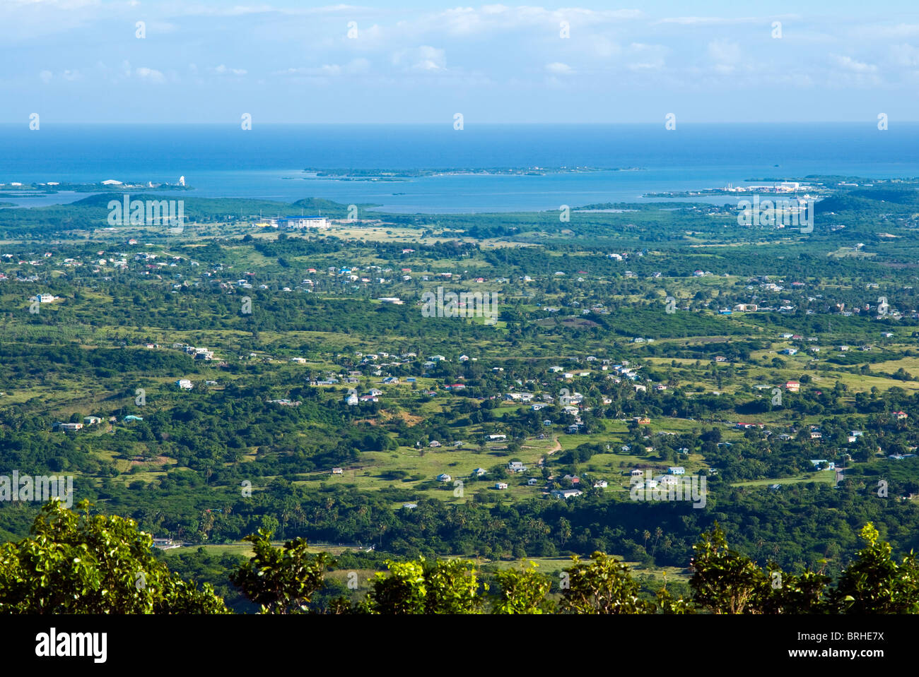 Ansicht von Nord-West-Gebiet von Boggy Peak, Antigua, West Indies, Karibik, Mittelamerika Stockfoto